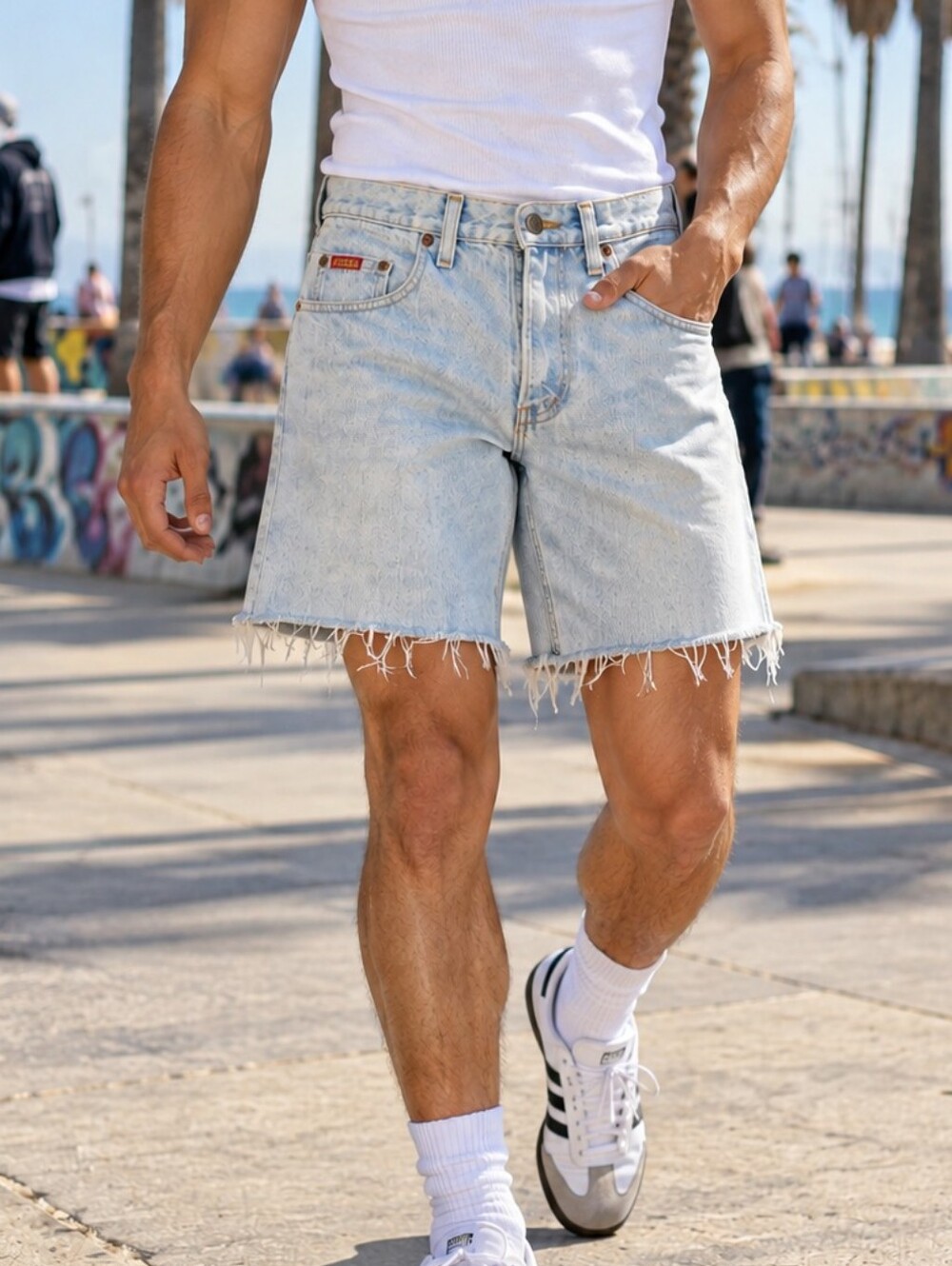 Vintage Ikeda Denim Cutoff Jorts Size 30 90s Y2K Made In Canada